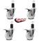 Service Caster 4'' Nylon Swivel 1-5/8'' Expanding Stem Caster Set Total Lock Brake, 4PK SCC-EXTTL20S414-NYS-158-4 - alternate 4